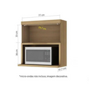 Cozinha 7 Peças 7 Portas 7 Gavetas Marquesa 100% Mdf Branco/Nature