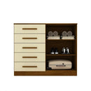 COMODA MOPAR TEXAS COM SAPATEIRA 2 PORTAS + 5 GAVETAS COR: FREIJO/OFFF WHITE