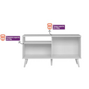 RACK LINEA BRASIL RUBI COR NATURALE / OFF WHITE 1,20 MTS