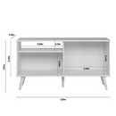 RACK LINEA BRASIL RUBI COR NATURALE / OFF WHITE 1,20 MTS