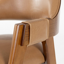 BANQUETA MILER INTERIORES ALTA  75 CM ALTURA MODELO LUA CASTANHO TECIDO L-85 CORINO