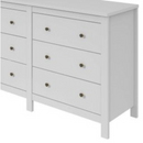 COMODA LOPAS HORIZONTAL MAGGIORE COM 6 GAVETAS NEW BRANCO