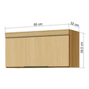 Cozinha 7 Peças 7 Portas 7 Gavetas Marquesa 100% Mdf Branco/Nature