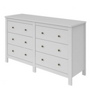 COMODA LOPAS HORIZONTAL MAGGIORE COM 6 GAVETAS NEW BRANCO