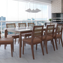 MESA PROVINCIA LAUREN 1,80X1,00 COM VIDRO COR: OFF WHITE FOSCO/NATURAL REF.: PA1029951