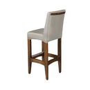 BANQUETA ESTILO MOVEIS DUDA CAPUCCINO TECIDO FACTOR 74 PEROLA