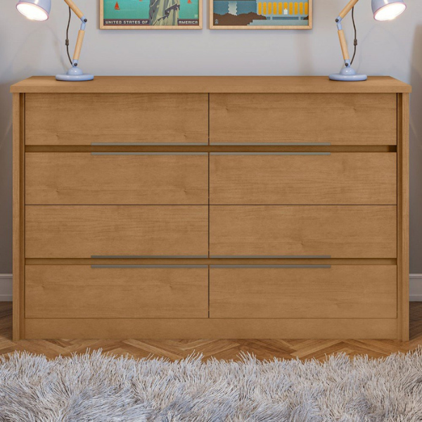 COMODA LOPAS URBAN COM 8 GAVETAS AMENDOA CLEAN / REF.: 45136.640