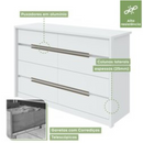 COMODA LOPAS URBAN COM 8 GAVETAS NEW BRANCO REF.: 45136.8