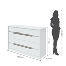 COMODA LOPAS URBAN COM 8 GAVETAS NEW BRANCO REF.: 45136.8
