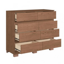 COMODA CASTRO LARA 8 GAVETAS REF.:5081A COR: MACADAMIA/MACADAMIA