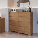 COMODA CASTRO LARA 8 GAVETAS REF.:5081A COR: MACADAMIA/MACADAMIA