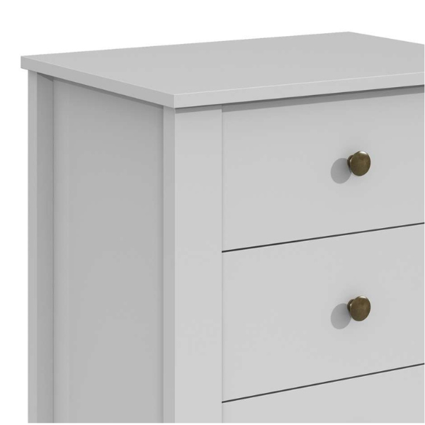 MESA DE CABECEIRA LOPAS MAGGIORE COM 3 GAVETAS NEW BRANCO/BRANCO