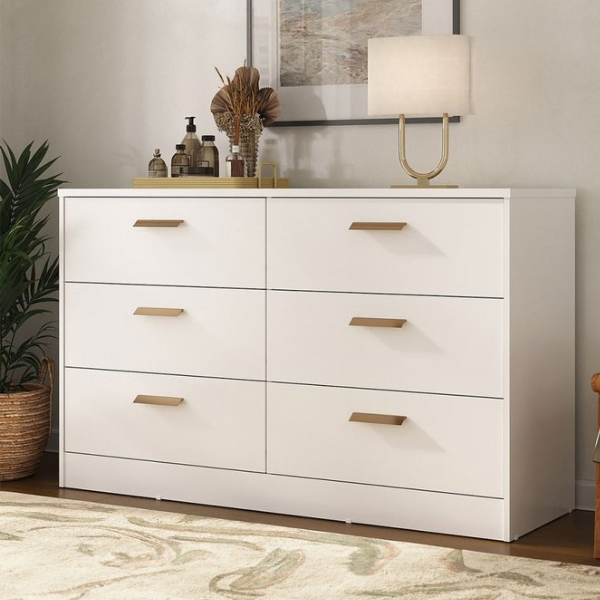 COMODA MAMBEL DIVINO 6 GAVETAS BRANCA REF.: 1155.0