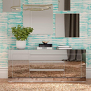 BALCÃO DALLA COSTA TB294E BB 1,80 MTSCOM 2 PORTAS E 3 GAVETAS BRANCO BRILHO / ESPELHO