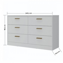 COMODA MAMBEL DIVINO 6 GAVETAS BRANCA REF.: 1155.0