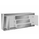 BALCÃO DALLA COSTA TB294E BB 1,80 MTSCOM 2 PORTAS E 3 GAVETAS BRANCO BRILHO / ESPELHO