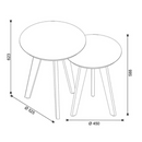 CONJUNTO MESA LATERAL OFF WHITE / NATURE COD.: 60433