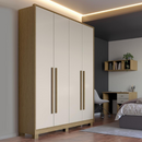 ROUPEIRO RIMO NEW PARANOA 4 PORTAS DE ABRIR COR CARVALHO / OFF WHITE REF.: 47887