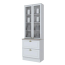 CRISTALEIRA HENN 2 PORTAS + 2 GAVETAS AMERICANA BRANCO HP REF.: C357-05