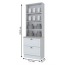 CRISTALEIRA HENN 2 PORTAS + 2 GAVETAS AMERICANA BRANCO HP REF.: C357-05