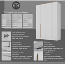 ROUPEIRO MAMBEL LOGAN 4 PORTAS ABRIR COR: BRANCO / OLMO ITALIANO 2,322ALTX1,60LARGX0,56