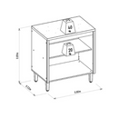 BALCÃO LINEA BRASIL 0,80 MTS COM TAMPO ALLURE COR: JEQUITIBA/GRIS FOSCO
