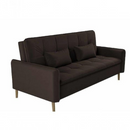 SOFA CAMA MATRIX DONNA COR E426 VELUDO MARROM