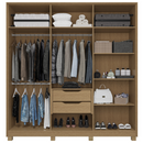 ROUPEIRO RIMO NEW PARANOA 6 PORTAS DE ABRIR COR JEQUITIBA / JEQUITIBA REF.: 47835