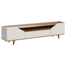 RACK IMCAL ARC 1,80 MTS COR: OFF WHITE / NATURE 2 PORTAS COM 1 GAVETA COD.: 14433