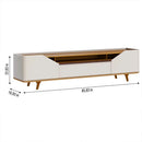 RACK IMCAL ARC 1,80 MTS COR: OFF WHITE / NATURE 2 PORTAS COM 1 GAVETA COD.: 14433