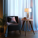 MESA LATERAL IMCAL CLASSIC REDONDA OFF WHITE COD.: 61611