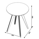 MESA LATERAL IMCAL CLASSIC REDONDA OFF WHITE COD.: 61611