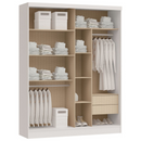 GUARDA ROUPA 2 PORTAS CASTRO SOLEIL REF.: 3673A SEM ESP. COR: MACADAMIA/BRANCO/DUNA A2,17XL1,68XP51