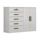 COMODA NOVO HORIZONTE SPACE 5 GAVETAS + 2 PORTAS COR: BRANCA 23 REF.: 15291364