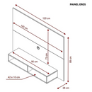 PAINEL DE TV ATÉ 43 POLEGADAS EROS COR BRANCO