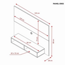 PAINEL NOTAVEL EROS COR FREIJO TREND OFF WHITE