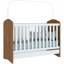 BERÇO HENN MINI CAMA BALA DE MENTA 0,60 COR RUSTICO BRANCO REF.: I02-18