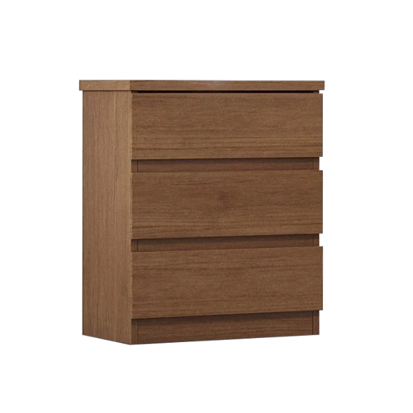 MESA DE CABECEIRA NOVO HORIZONTE DECA 3 GAVETAS COR: CUMARU 25