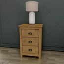 MESA DE CABECEIRA FINESTRA TOPAZIO 3 GAVETAS FREIJO REF.: 9130F