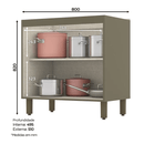 BALCÃO HENN CONNECT 2 PORTAS DUNA/CRISTAL