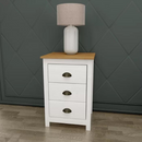 MESA DE CABECEIRA FINESTRA TOPAZIO 3 GAVETAS BRANCO FREIJO REF.: 9130BV