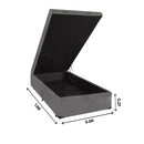 BOX BAU DF BOX LINHO CINZA 0,88X1,88X0,27 (ABERTURA FRONTAL) REF.: 886  - SOLTEIRO