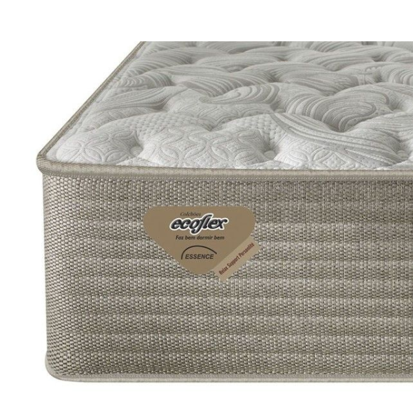 COLCHAO ECOFLEX RELAX SUPPORT MOLAS ENSACADAS DULPA FACE SUPORTE ATE 150 KILOS 032X1,88X1,38 - CASAL