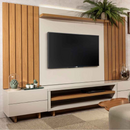 MODULO PROVINCIA RACK COM PAINEL IVAR COM 2 MOCULOS LATERAIS CINAMOMO/OFF WHITE FOSCO REF.: PA28751