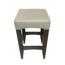 BANQUETA ESTILO MOVEIS DUDA SEM ENCOSTO CAPUCCINO TECIDO FACTOR PRATA