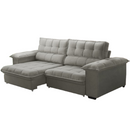 ESTOFADO MARIFLEX MARSELHA 2,30 MTS DUPLO MOLEJO NO ASSENTO TECIDO COR: 06 PICCOLO CINZA