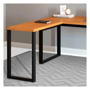 MESA DE CANTO ESCRITORIO DALLA COSTA F22 JPF INDUSTRIAL 1,35X1,58 CM COR:FREIJO/PRETO