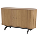 BALCÃO DALLA COSTA CURVO TB289 1,30 CM COM 2 PORTAS COR: JPF FREIJO PRETO FOSCO