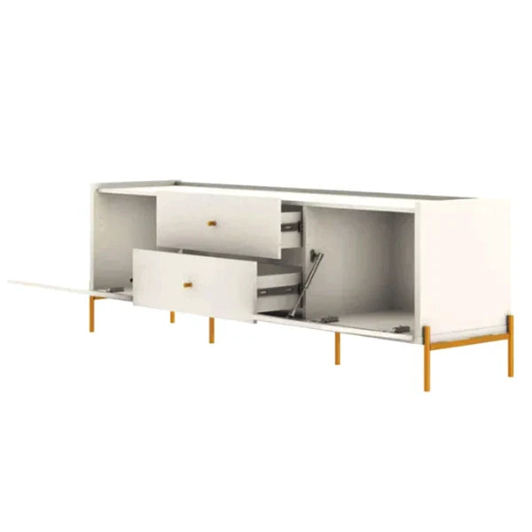 RACK PROVINCIA JASPER 1,80 MTS OFF WHITE / DOURADO