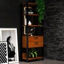 ESTANTE DALLA COSTA E91 1 TORRE GAVETEIRO 0,73 CM COR: JPF FREIJO PRETO FOSCO